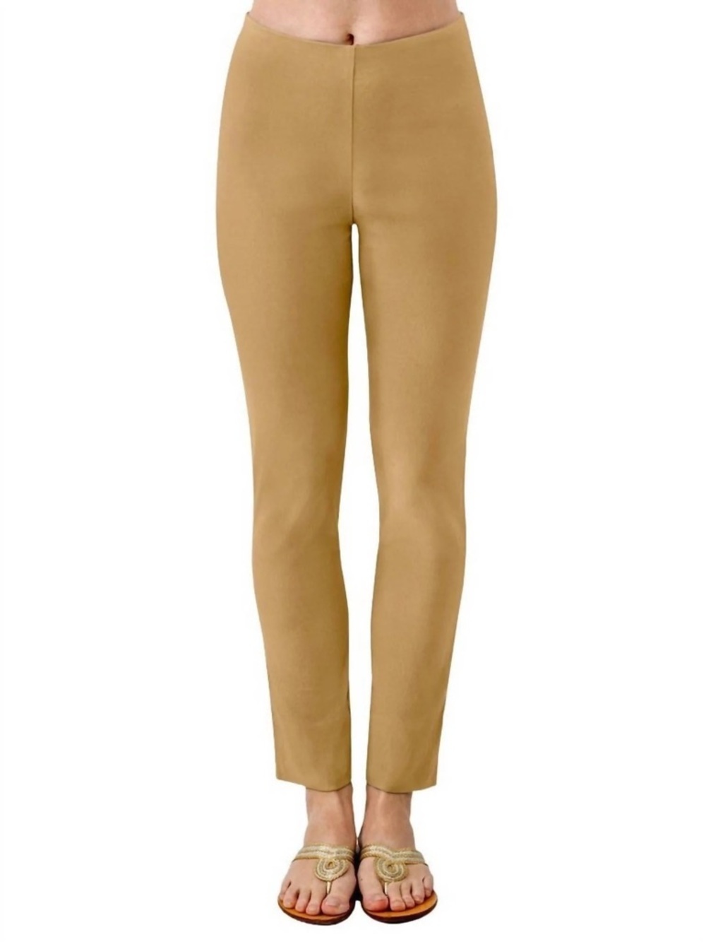 NWT Gretchen Scott gripeless pull on pant khaki beige Medium